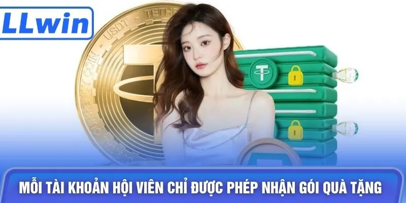 Mỗi tài khoản hội viên chỉ được phép nhận gói quà tặng